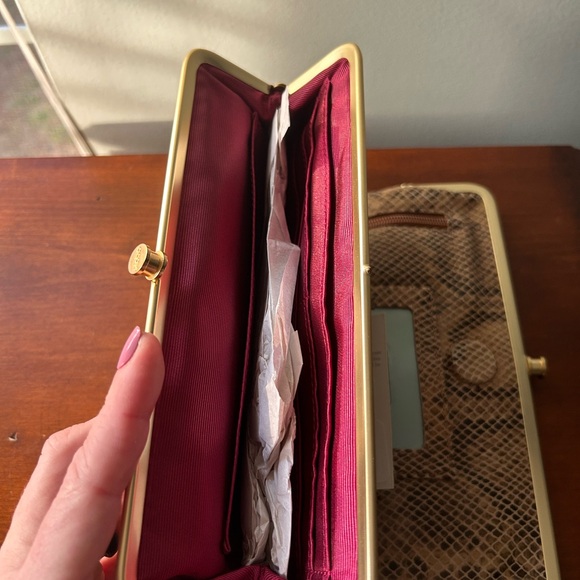 HOBO Brown Snake Pattern Clutch - Picture 4 of 7